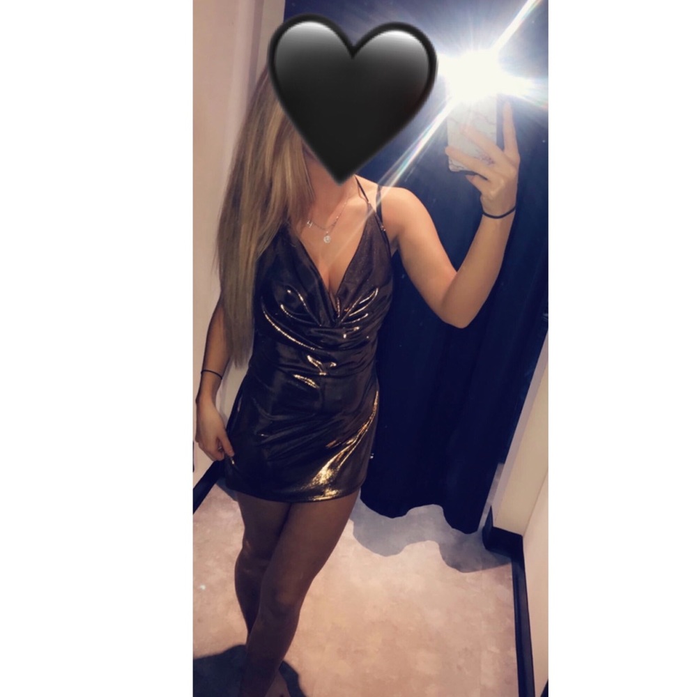 Gold shimmery dress